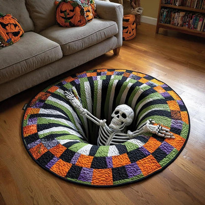 🎃 3D Halloween Round Plush Rug for Spooky Home Decor