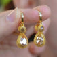 ✨ Gold Crystal Drop Earrings – Elegant Statement Jewelry for Women