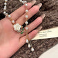 🌸 Elegant Pearl Camellia Necklace with a Romantic Floral Design