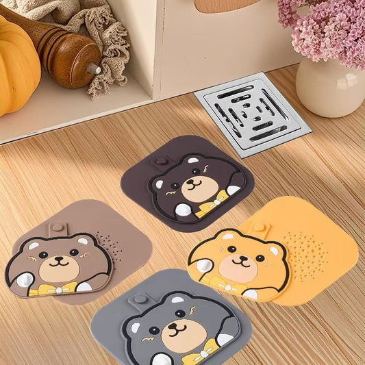 🐻🚿Cute Bear 2-in-1 Floor Drain Cover