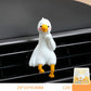 ✨Cute White Goose Car Dashboard Ornament – The Cutest Passenger in Your Car💕