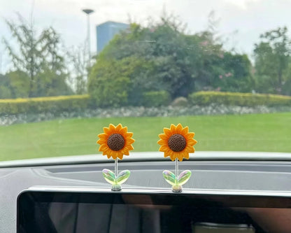 🌻Wobbly sunflower for car dashboard