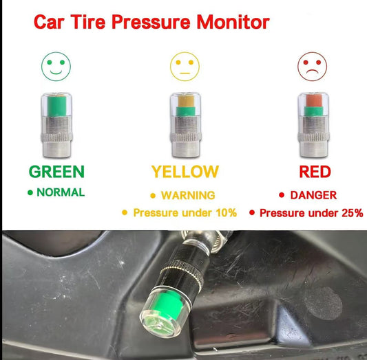🚗 Tire Pressure Monitoring Caps – Visual Tyre Pressure Indicators