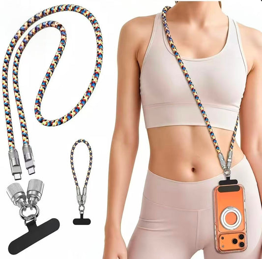 📱🔋2-in-1 Phone Lanyard &amp; Charging Cable