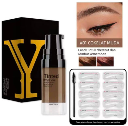 💖 Kit de Sobrancelhas 2 em 1 – Gel com Cor para Sobrancelhas + Moldes para Sobrancelhas ✨💄