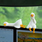 ✨Cute White Goose Car Dashboard Ornament – The Cutest Passenger in Your Car💕