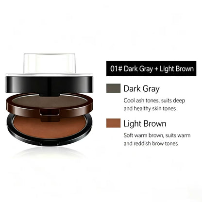 ✨ Double-Color Eyebrow Stamp Powder for Effortless Natural-Looking Brows