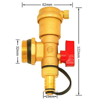🔧💧 Automatische messing ontluchtingsklep – verwarming