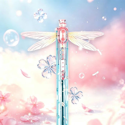 🪷✨ Dragonfly Wing Gel Pen – Cute Smooth Black Ink Pen for Students