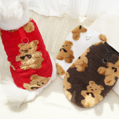 🧸🐶 Pluizige Hondentrui – Warme Teddybeerjas voor Honden & Katten
