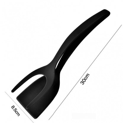 🍳✨ 2-in-1 Keukentang & Spatel – Hittebestendig Nylon Kookgerei