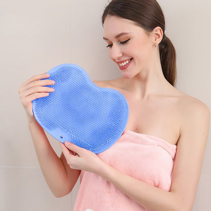 🦶 Silicone Foot Scrubber Mat – Hands-Free Foot Cleaning & Massage Shower Pad