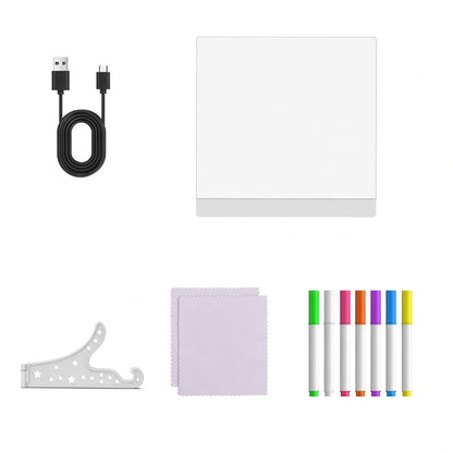 🎨✨ לוח ציור LED עם 7 צבעים – ניתן למחיקה