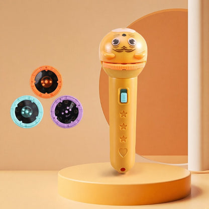 🔦🦒 Kinder Projectiezaklamp – Dierenprojector met 3 Filmschijfjes