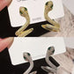 🐍 Sparkling Snake Ear Cuff Earrings – Unique Statement Jewelry with Zircon Accents