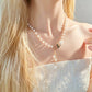 🌸 Elegant Pearl Camellia Necklace with a Romantic Floral Design