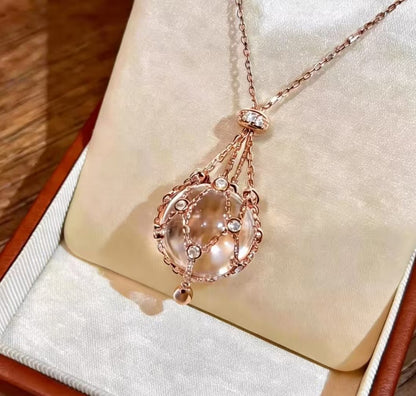 ✨ Sparkling Crystal Dreamcatcher Pendant Necklace