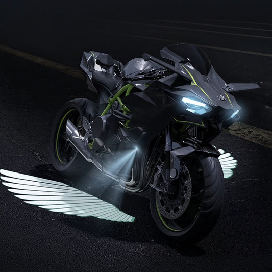 🏍️✨ Luzes LED para Mota «Asas de Anjo» – Iluminação Decorativa