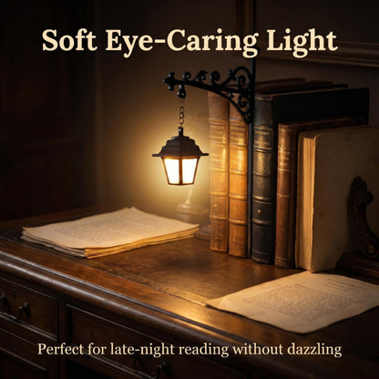 Lantern bookshelf lamp iron decor warm light wireless 2026