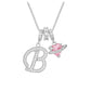 ✨ Dopamine 3-in-1 Initial Necklace with Heart Zircon Charms