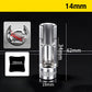 🛠️🚗9-Piece 10–22mm Hex Socket Set