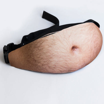 Realistic Fake-Belly Bag – The fun, trendy waist bag for the perfect beer belly look.