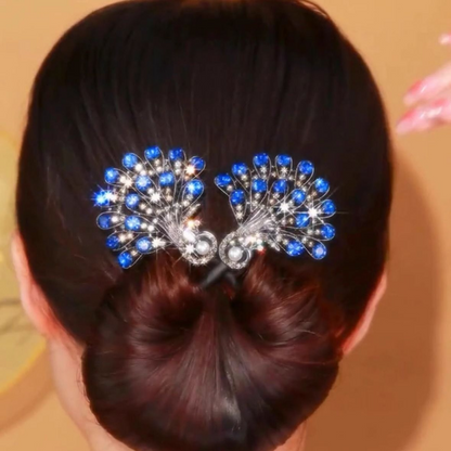 Elegant Peacock Hair Clip for Stylish Bun Hairstyles 2026