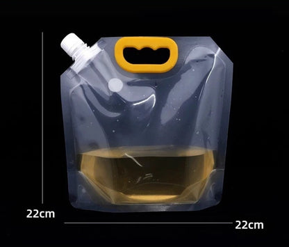 🥤✨ Zelfstaande Zak met Tuit – Transparante Aluminiumfolie Verpakking
