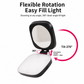 ✨ Foldable Makeup Mirror with LED Light & Magnetic Selfie Light