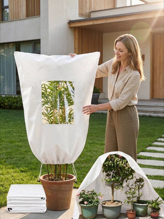 🌿❄️ Cobertura Ultraleve para Proteção de Plantas com Janela Transparente