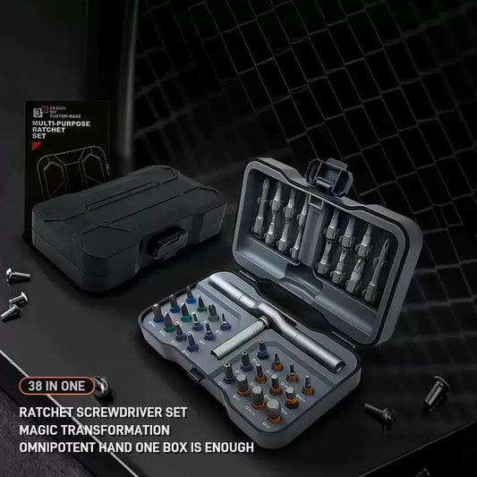 🔧🛠️ Professionele Ratel-Schroevendraaierset – Complete Set voor Elke Klus! 💪✨