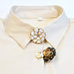 ✨ Elegant Rhinestone Flower Cuff Button for Shirt Collar & Clothing Decoration