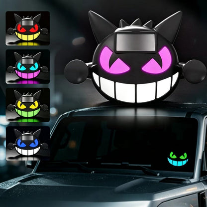 😈 Solar-Powered Demon Car LED Warning Light