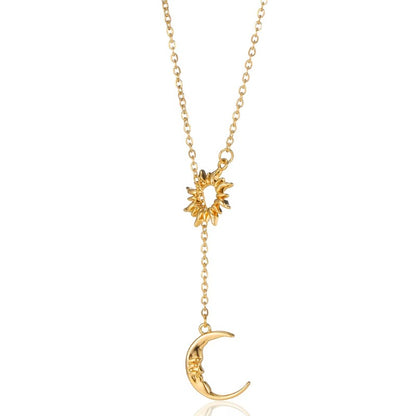 ☀️🌙 Zon & Maan Ketting – Elegante Damesketting