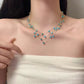 ✨ Layered Blue Star Necklace for Women Sparkling Collarbone Chain