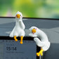 ✨Cute White Goose Car Dashboard Ornament – The Cutest Passenger in Your Car💕