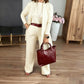 【🔥 Today's Super Low Price】💞 Elegant 3-piece set consisting of a long cardigan, blouse, and pants 💞 Free shipping