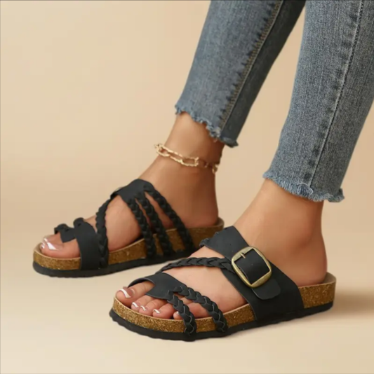 2026 Nieuwe retro orthopedische sandalen voor dames (gevlochten)