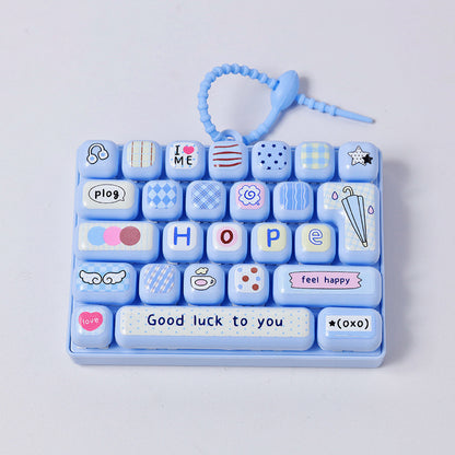 🧸 Stress-Relief Button Keychain — Satisfying click sound, portable design.