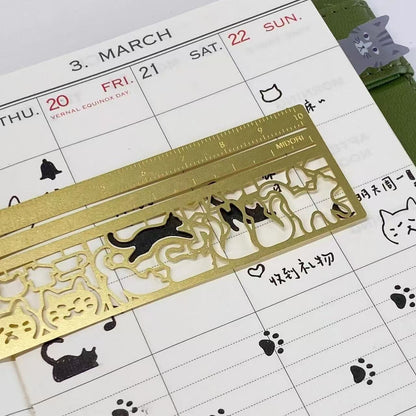 🐱📏 Cute Cat Bookmark Ruler For Journaling And Crafts