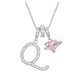 ✨ Dopamine 3-in-1 Initial Necklace with Heart Zircon Charms