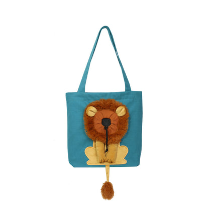 🦁 Cute Lion Head Pet Carrier Bag – Let Your Little Buddy Travel in Style❤️