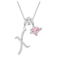 ✨ Dopamine 3-in-1 Initial Necklace with Heart Zircon Charms
