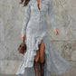 【🔥 Today's Super Low Price】Women's Retro Dress with High Neck and Slit
