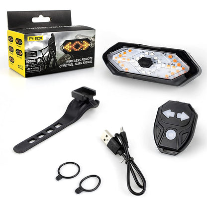 🚴 Wireless Remote Control Bike Tail Light with Turn Signals 🔴