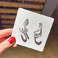 🐍 Sparkling Snake Ear Cuff Earrings – Unique Statement Jewelry with Zircon Accents