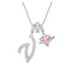✨ Dopamine 3-in-1 Initial Necklace with Heart Zircon Charms