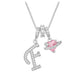 ✨ Dopamine 3-in-1 Initial Necklace with Heart Zircon Charms
