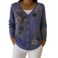 【🔥 Today's Super Low Price】Women's Cotton Cardigan with V-Neck and Floral Pattern