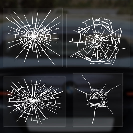 🚗 Fake Car Window Crack Decal — Add A Funny & Realistic Twist To Your Ride